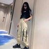 Harajuku Streetwear Cargo Pants Women Casual Joggers Black Waist Loose Female Trousers Korean Ladies Pants Capri Autumn Pants