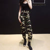 High Waist Camo Black Pants Joggers Women Capris Chain Cargo Pants Trousers Women Camouflage Korean Fashion