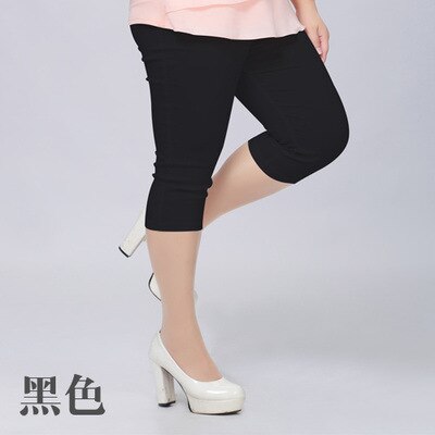 TUHAO Plus Size Female Elastic Pants 6XL 5XL 4XL Good Quality Extra Large Size Women Capris Pants Super Stretch Summer Pant YB02