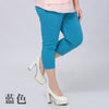 TUHAO Plus Size Female Elastic Pants 6XL 5XL 4XL Good Quality Extra Large Size Women Capris Pants Super Stretch Summer Pant YB02