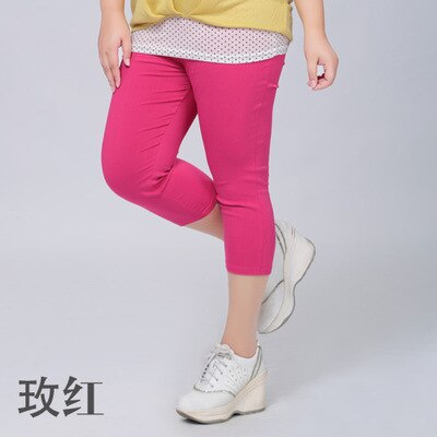 TUHAO Plus Size Female Elastic Pants 6XL 5XL 4XL Good Quality Extra Large Size Women Capris Pants Super Stretch Summer Pant YB02