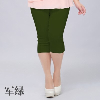 TUHAO Plus Size Female Elastic Pants 6XL 5XL 4XL Good Quality Extra Large Size Women Capris Pants Super Stretch Summer Pant YB02