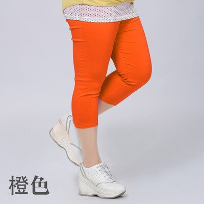 TUHAO Plus Size Female Elastic Pants 6XL 5XL 4XL Good Quality Extra Large Size Women Capris Pants Super Stretch Summer Pant YB02