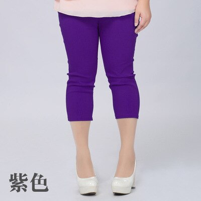 TUHAO Plus Size Female Elastic Pants 6XL 5XL 4XL Good Quality Extra Large Size Women Capris Pants Super Stretch Summer Pant YB02