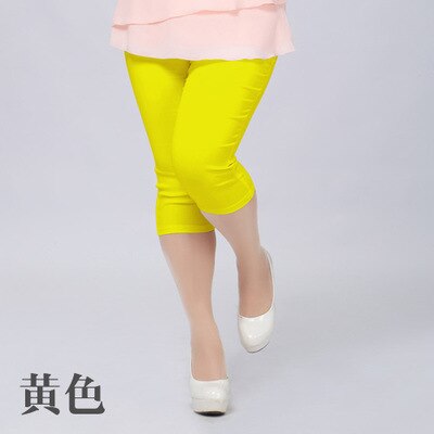 TUHAO Plus Size Female Elastic Pants 6XL 5XL 4XL Good Quality Extra Large Size Women Capris Pants Super Stretch Summer Pant YB02