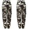 New Women Camo Cargo High Waist Hip Hop Trousers Pants Military Army Combat Camouflage Long Pants Hot Capris