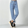 SweatyRocks Rolled Up Mom Jeans Streetwear Women Casual Loose Solid Pants And Trousers 2019 Spring Zipper Fly Basics Jeans