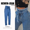 2018 Autumn Denim Jeans Female High Waist Winter Women's Street Tassel Straight Jeans Women's Jeans Pants