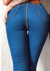 2 Color 4 Size 2019 New Style High-q Zipper Elastic Fabic Material Black Blue Hot Sale Sexy Streetwear Female Pants Jeans