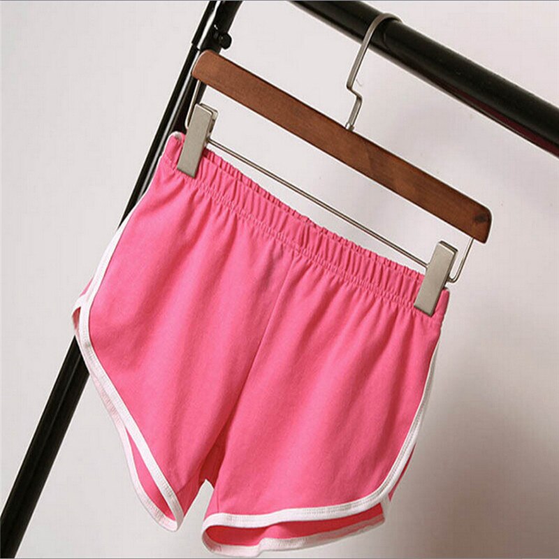 Summer Women's Elastic Waist Shorts Casual Sport Cotton Female Correndo Beach Stretch Loose Short