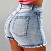 Shorts Women Jean Denim Short Straight Women High Waist Tassel Summer Shorts Femme Push Up Skinny Slim Denim Short