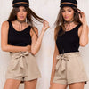 New Fashion Women Sexy Woven Tie Summer Casual Shorts High Waist Shorts