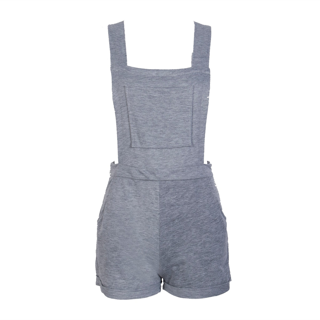 Summer Women Ladies High Waist Suspender Pants Shorts Casual Bib Short Pant Trousers Overalls Romper