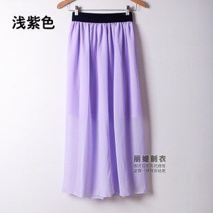 New Brand Fashion Designer Sexy Style Skirt  Women Sexy Chiffon Candy Color Long Skirt High Quality  Nice designs Hot selling