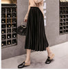 Pleated Women Skirts Velvet Large Swing Long Plus Size Skirts Faldas Saia Fashion Female Jupe