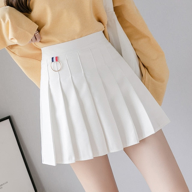 XS-3XL Women Skirt Preppy Style High Waist Chic Stitching Skirts Summer Student Pleated Skirt Women Cute Sweet Girls Dance Skirt