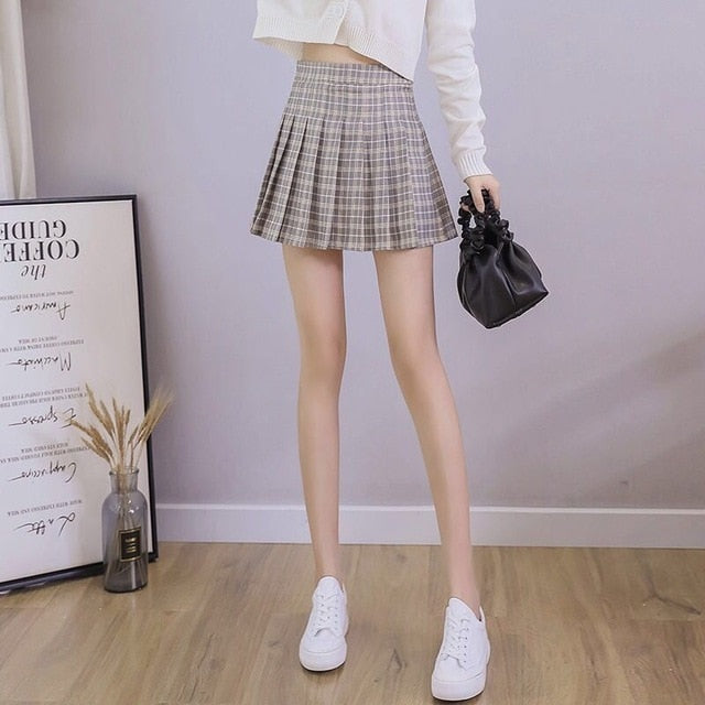 XS-3XL Women Skirt Preppy Style High Waist Chic Stitching Skirts Summer Student Pleated Skirt Women Cute Sweet Girls Dance Skirt