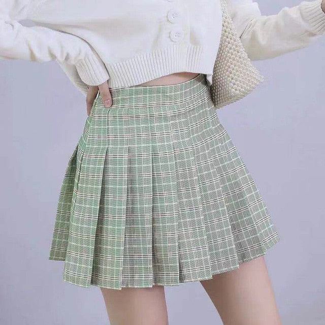 XS-3XL Women Skirt Preppy Style High Waist Chic Stitching Skirts Summer Student Pleated Skirt Women Cute Sweet Girls Dance Skirt