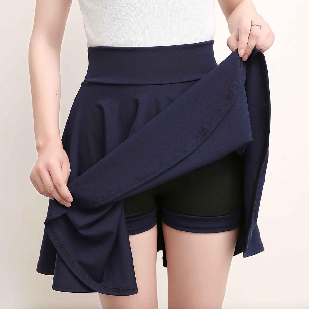 Surmiitro Plus Size 4XL Shorts Skirts Womens 2020 Summer A line Sun School High Waist Pleated Skirt Female Korean Elegant Skirt