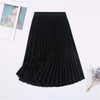 Ladies Vintage Autumn Winter Women Velvet Skirt High Waisted Elegant Sexy Skinny Black Pleated Skirts Female Maxi Skirts Womens