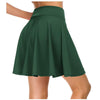 Summer hot casual style half-length lotus leaf skirt solid color high waist mini pleated skirt fit comfort with elastic band