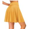 Summer hot casual style half-length lotus leaf skirt solid color high waist mini pleated skirt fit comfort with elastic band