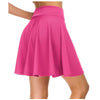 Summer hot casual style half-length lotus leaf skirt solid color high waist mini pleated skirt fit comfort with elastic band