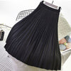 2019 Two Layer Autumn Winter Women Suede Skirt Long Pleated Skirts Womens Saias Midi Faldas Vintage Women Midi Skirt