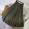 2019 Two Layer Autumn Winter Women Suede Skirt Long Pleated Skirts Womens Saias Midi Faldas Vintage Women Midi Skirt