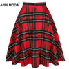 2020 Elegant Women Pleated Office Midi Skirts Aline Steampunk Gothic Female 50s 60s A line Ladies Skirt High Waist fashion skirt