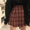 Casual Basic Fashion All Match Plaid Vintage Irregular High Waist College Wind 2018 New Fashion Female Women Mini Skirts