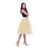 5Layers 65cm Summer vintage skirts women Elastic High Waist tulle mesh Petticoat Pleated tutu skirt women Saias midi faldas jupe