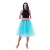 5Layers 65cm Summer vintage skirts women Elastic High Waist tulle mesh Petticoat Pleated tutu skirt women Saias midi faldas jupe