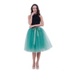 5Layers 65cm Summer vintage skirts women Elastic High Waist tulle mesh Petticoat Pleated tutu skirt women Saias midi faldas jupe