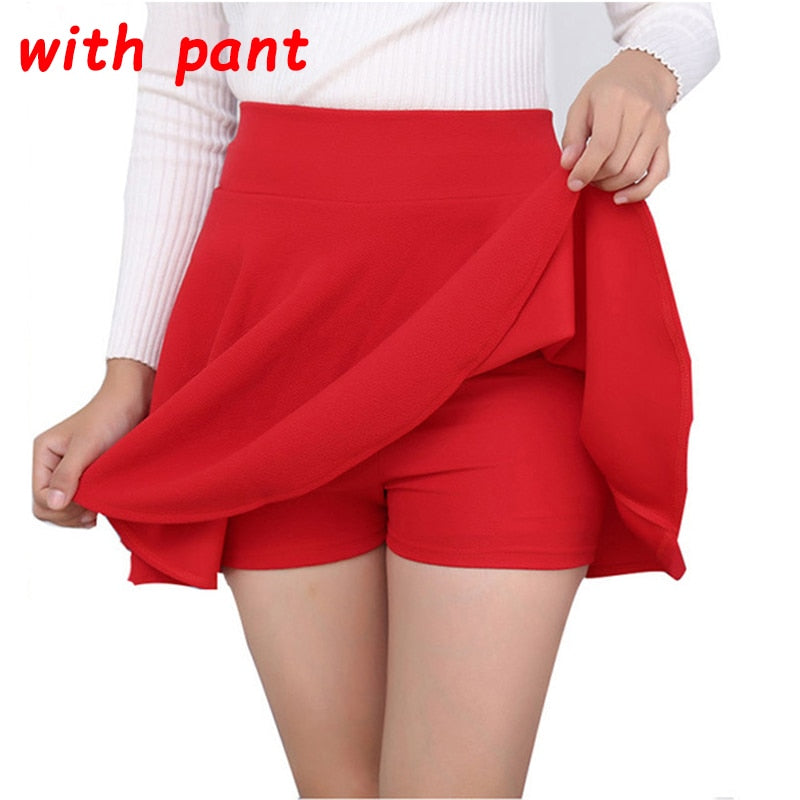 Plegie M-5XL Skirts Womens Plus Size Tutu School Short Skirt Pants Suitable For The Whole Year Mini Saia High Waist Faldas Mujer