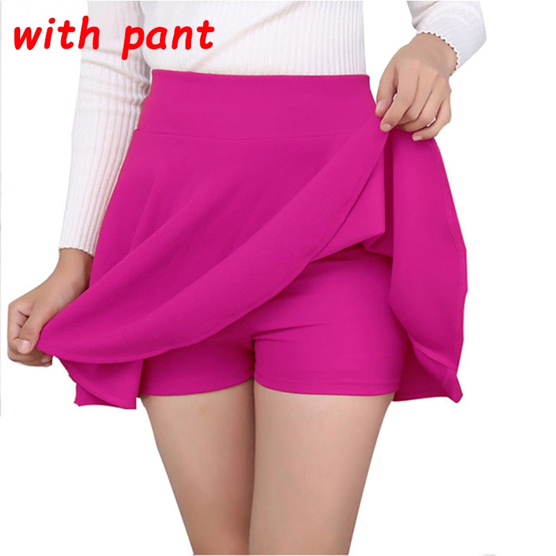 Plegie M-5XL Skirts Womens Plus Size Tutu School Short Skirt Pants Suitable For The Whole Year Mini Saia High Waist Faldas Mujer