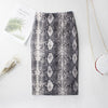 DeRuiLaDy New Fall Winter Fashion Women Snake Print Skirt 2019 Casual Sexy High Waist Elegant Skirts Womens Office Lady Skirt