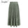 Simplee Bohemian ruffled high waist chiffon women long skirt Floral print skirt pleated summer skirt Female lining midi skirt
