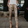 Gold Pants for Women Trousers Loose Casual Solid Color Women Harem Pants Plus Size Capri Women's Summer