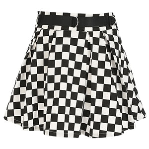 DICLOUD 2019 Pleated Checkerboard Skirts Womens Harajuku High Waisted Skirt Casual Dancing Korean Sweat Short Summer Mini Skirts